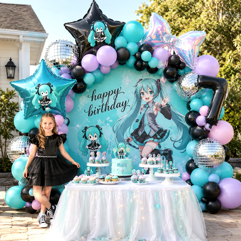Balloon Arch Kit - Zestaw girlandy z balonów Hatsune Miku