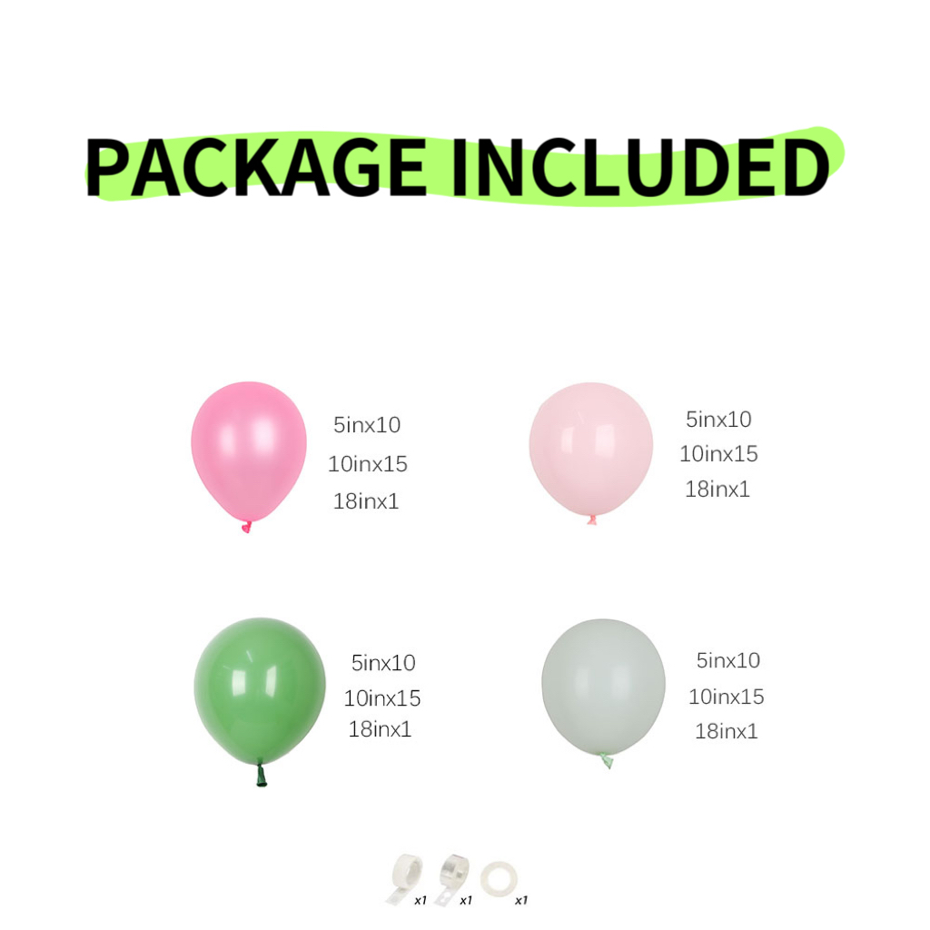 Zestaw 107 szt. różowo-zielony – Balloon Arch Kit recenzja i cena